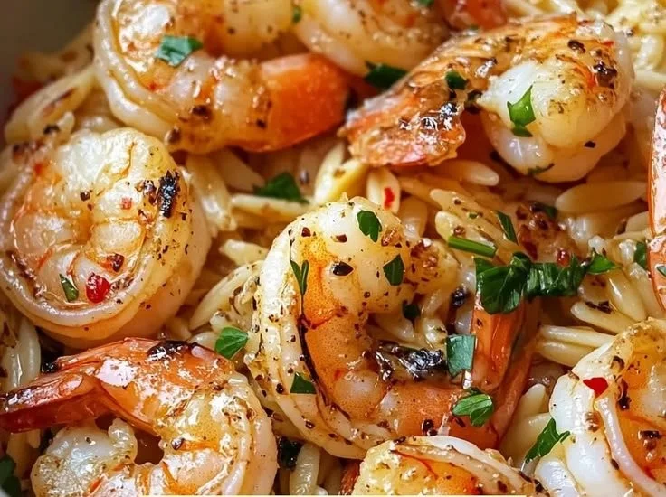 15-Minute Garlic Butter Shrimp Orzo