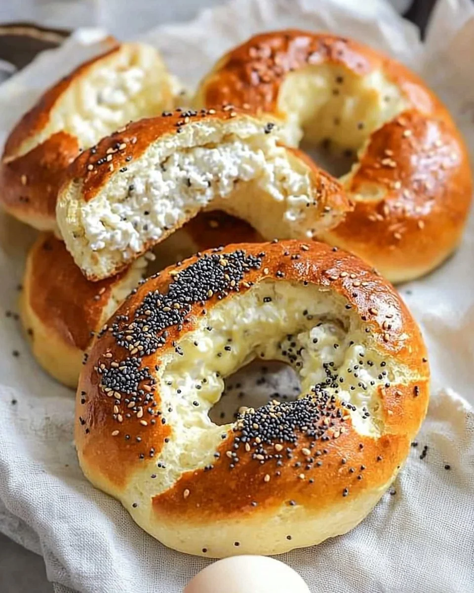 Air Fryer Protein Bagels