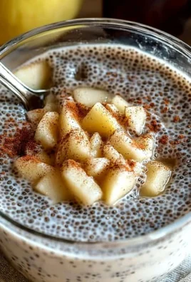 Delicious Apple Chia Pudding in a bowl topped with fresh fruit and nuts.