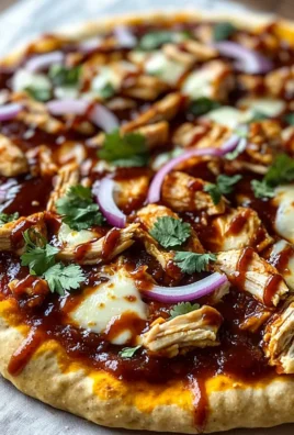 Delicious BBQ Chicken Pizza with barbecue sauce, chicken, and cheese