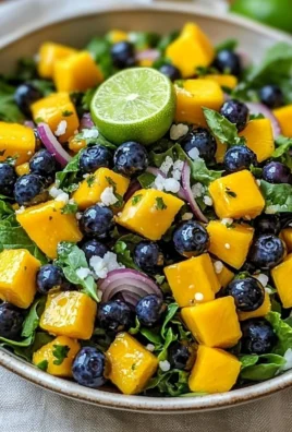 Vibrant Blueberry Mango Salad Twist with fresh fruits and greens