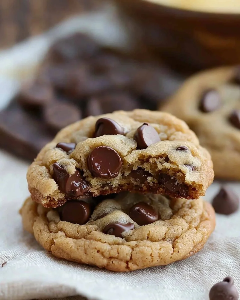 Delicious brown butter sourdough discard chocolate chip cookies fresh from the oven