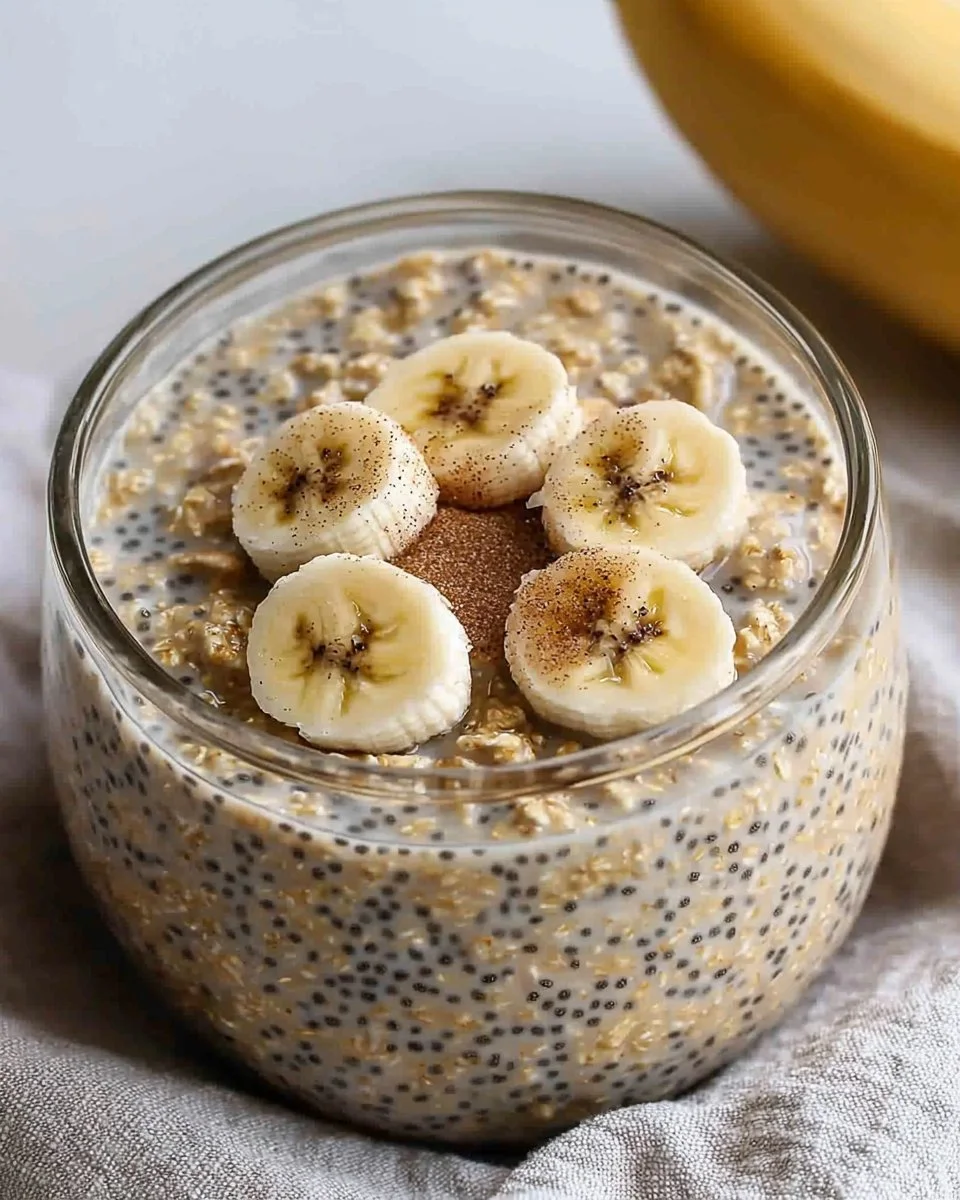 Delicious bowl of brown sugar overnight oats topped with fresh fruits