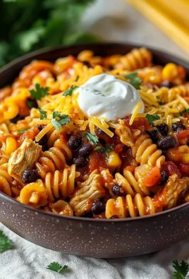 Delicious Chicken Taco Pasta served in a bowl