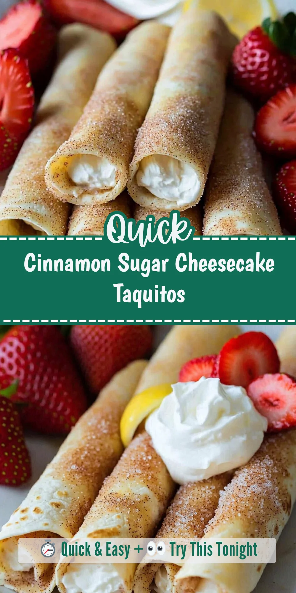 Cinnamon Sugar Cheesecake Taquitos