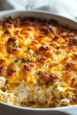 Classic Breakfast Hashbrown Casserole baked with cheese and eggs