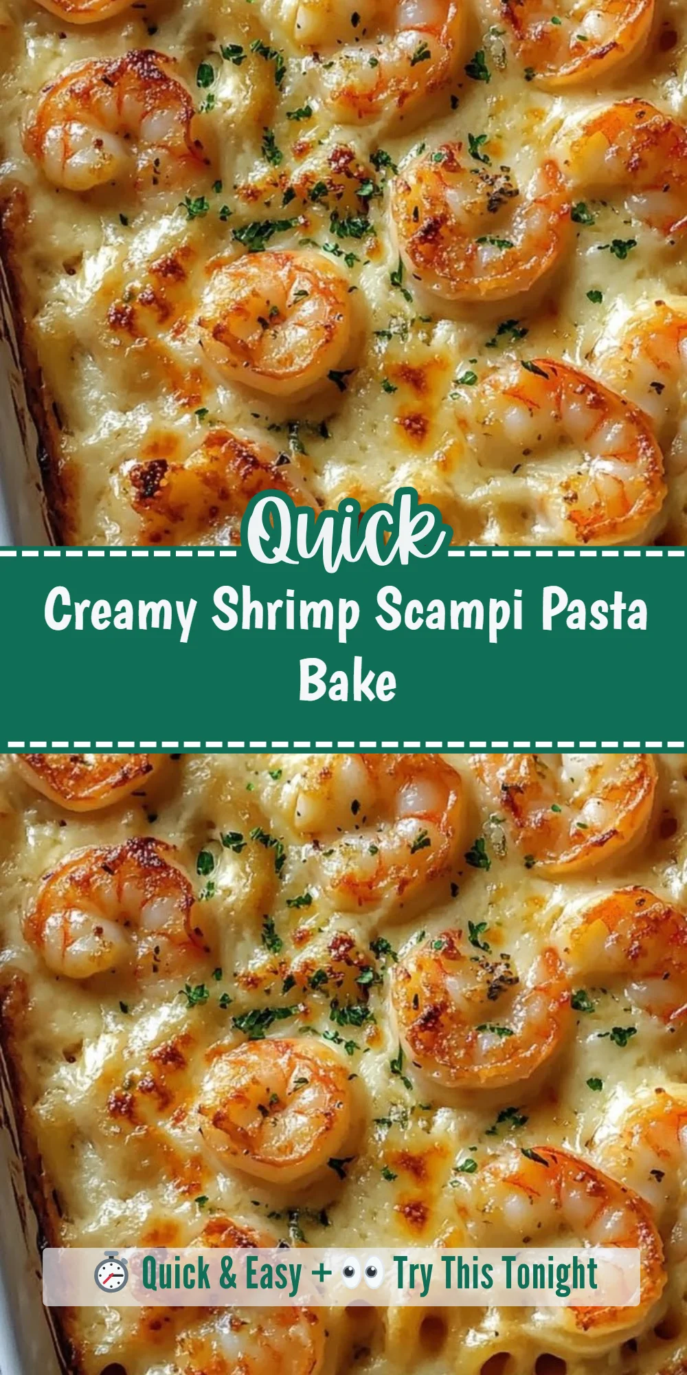 Creamy Shrimp Scampi Pasta Bake