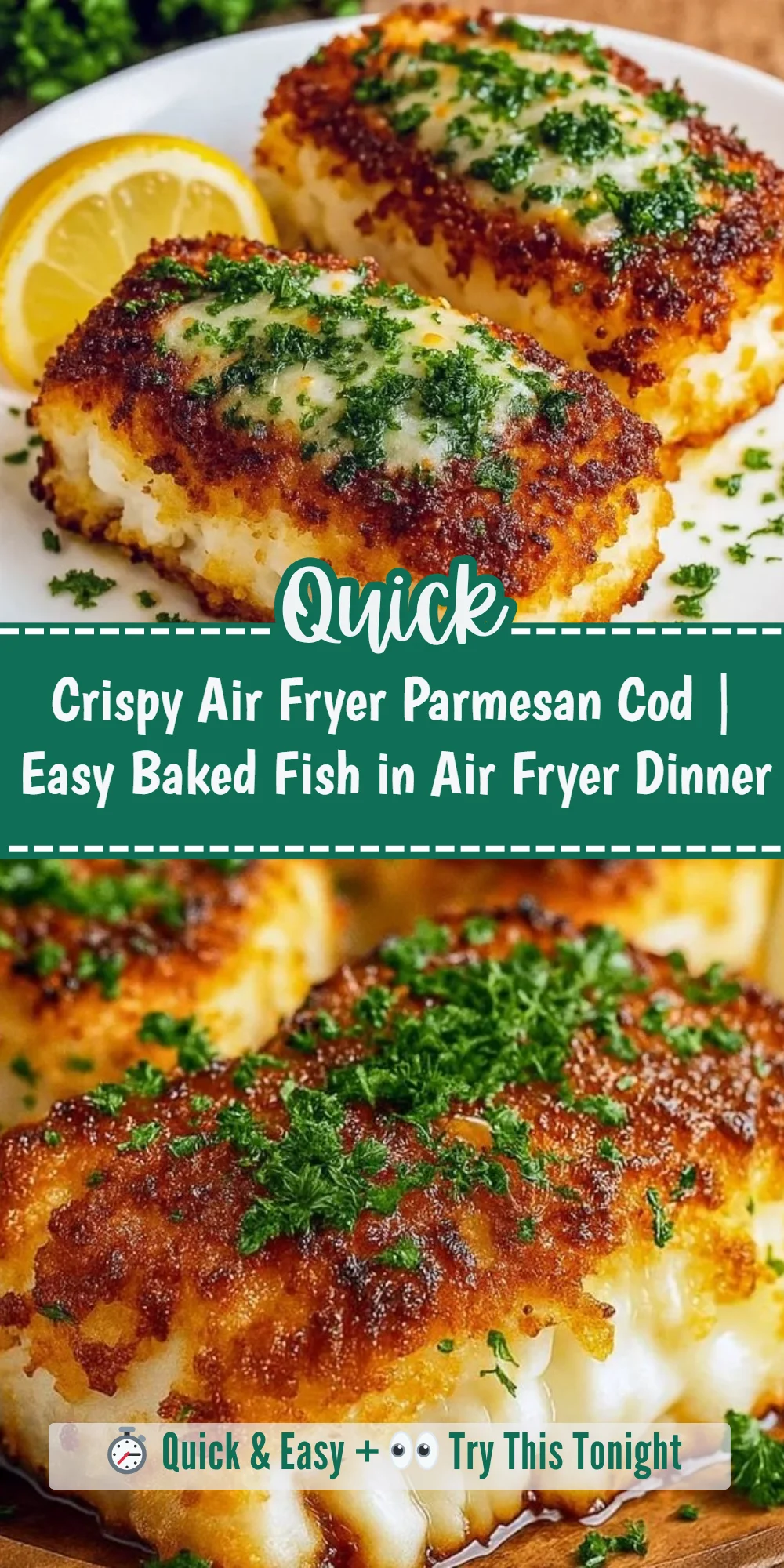 Crispy Air Fryer Parmesan Cod | Easy Baked Fish in Air Fryer Dinner