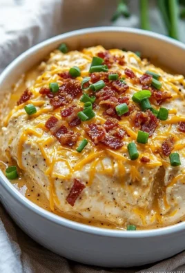 Crock Pot Crack Chicken garnished with green onions in a bowl
