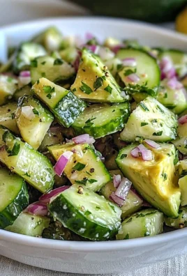 Fresh Cucumber Avocado Salad with vibrant vegetables and herbs