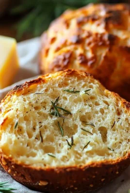 Freshly baked Dutch Oven Rosemary Parmesan Bread with herbs and cheese