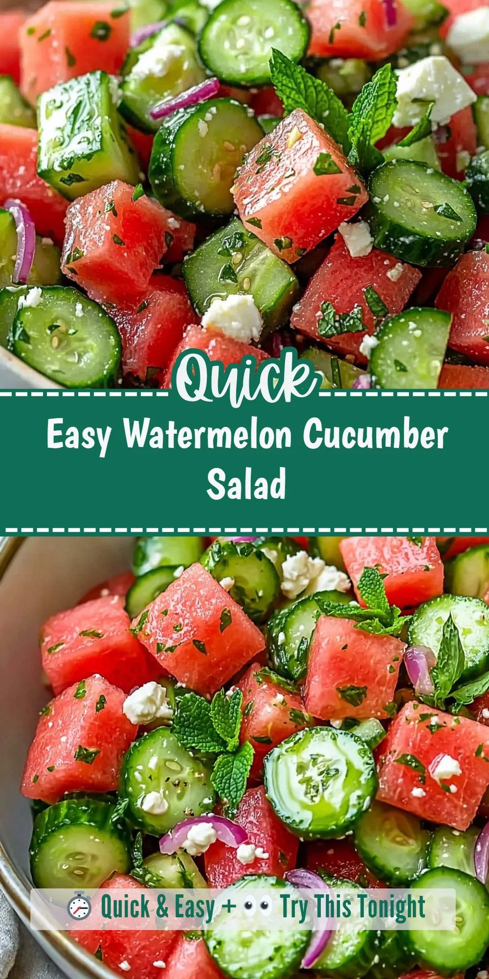 Easy Watermelon Cucumber Salad