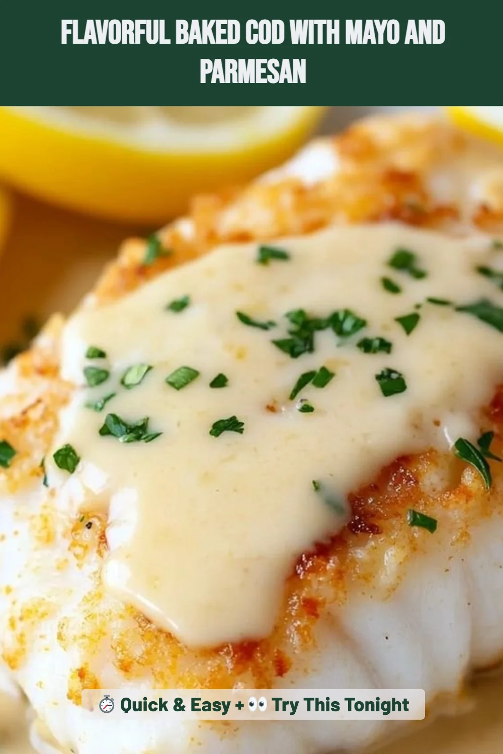 Flavorful Baked Cod with Mayo and Parmesan