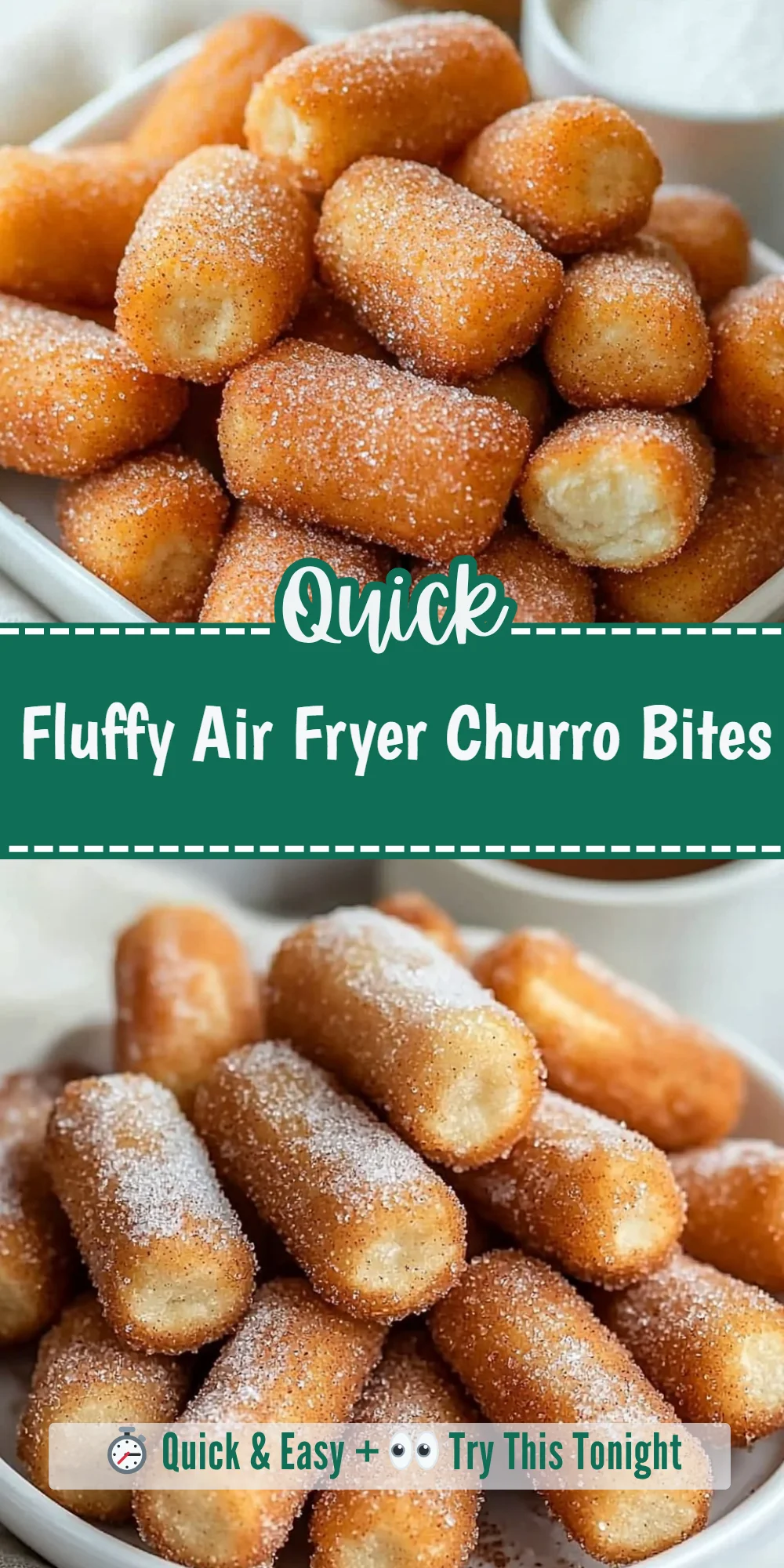 Fluffy Air Fryer Churro Bites