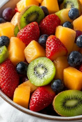 A colorful fruit salad served in a large bowl for a crowd