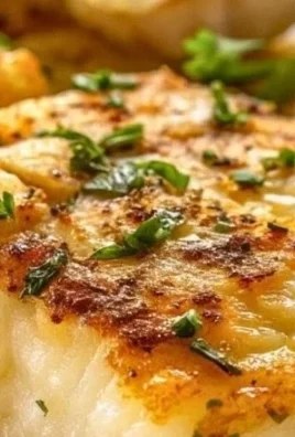 Juicy garlic butter baked cod ready for dinner.