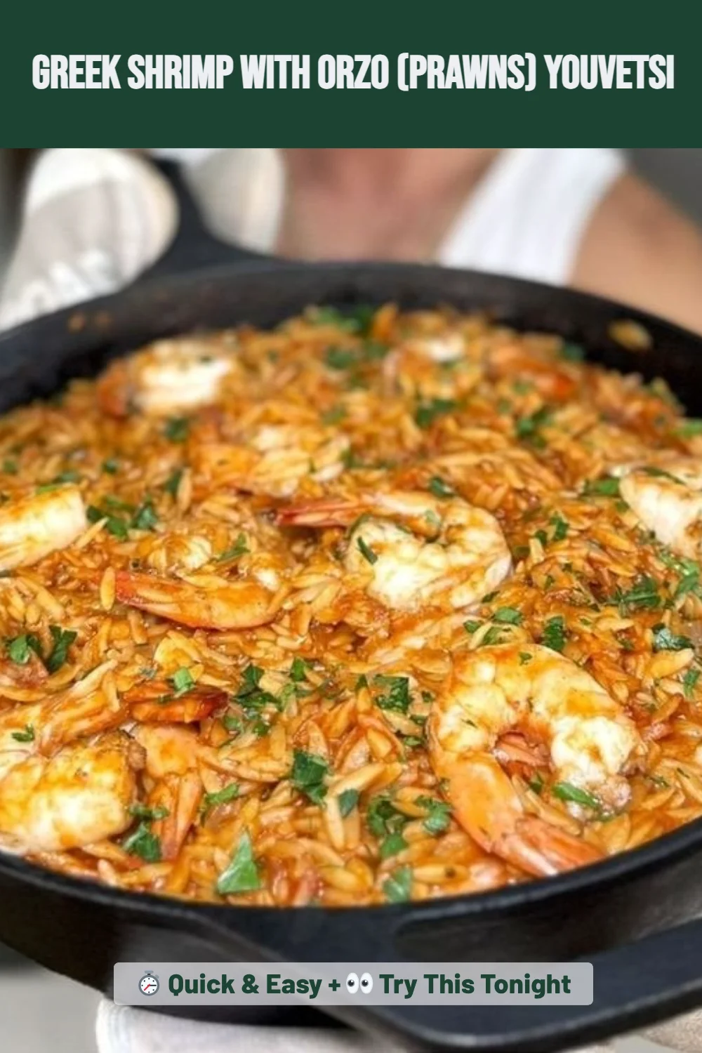 Greek Shrimp With Orzo (Prawns) Youvetsi