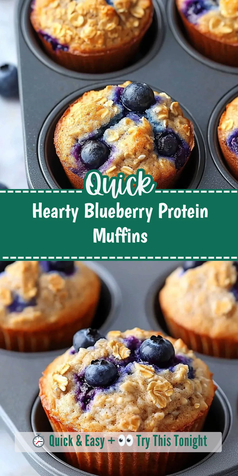Hearty Blueberry Protein Muffins