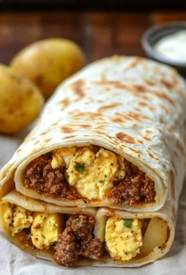 High protein loaded breakfast burritos with eggs and veggies
