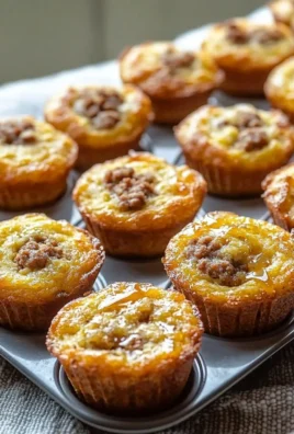 High-protein pancake sausage mini muffins on a plate