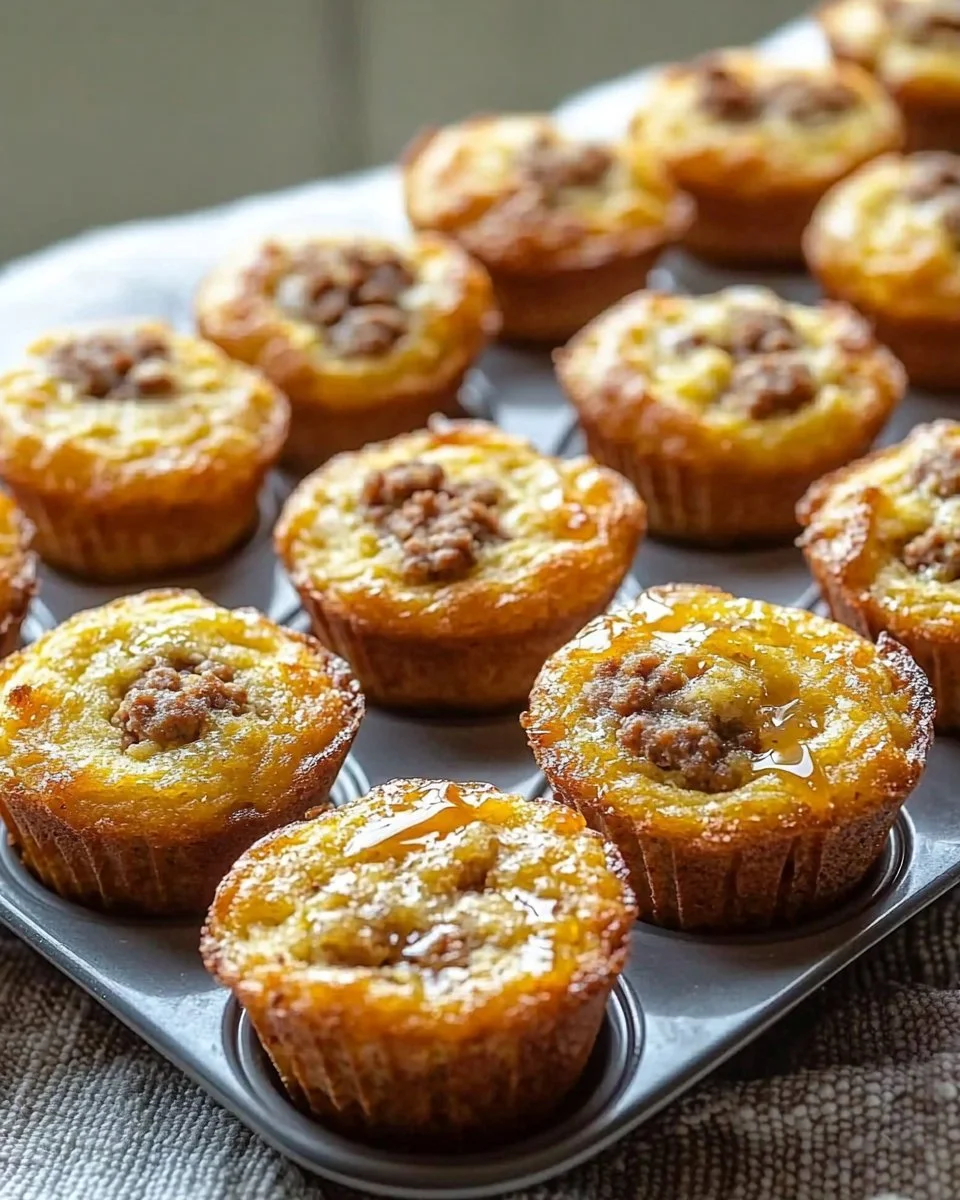 High-Protein Pancake Sausage Mini Muffins