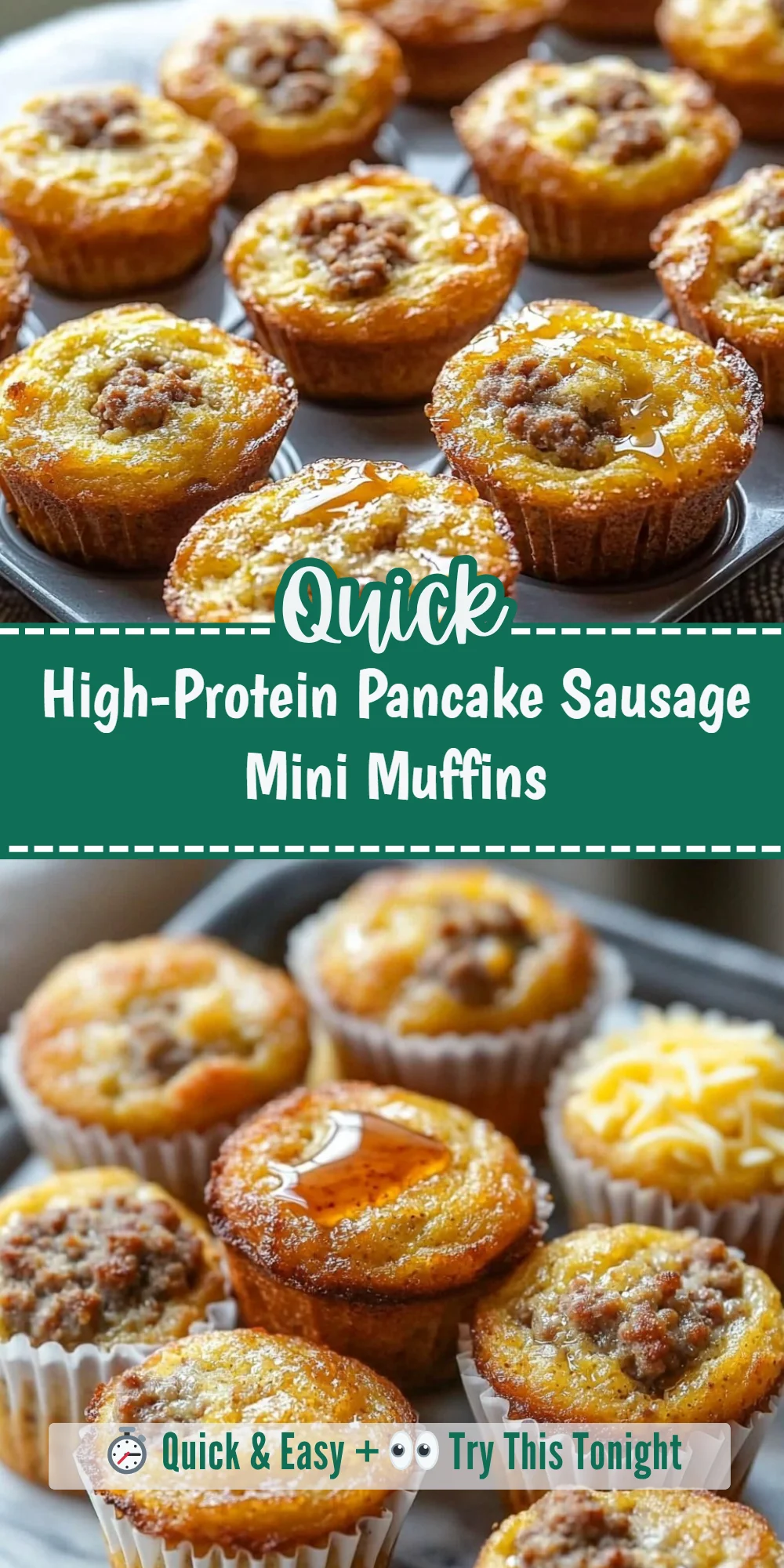 High-Protein Pancake Sausage Mini Muffins