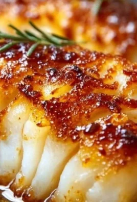 Delicious Honey Garlic Cod served on a plate garnished with herbs