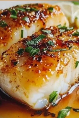 Irresistible baked honey marinated cod served with fresh herbs.