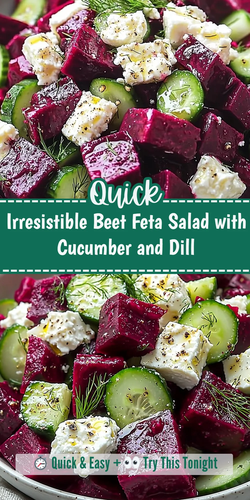 Irresistible Beet Feta Salad with Cucumber and Dill