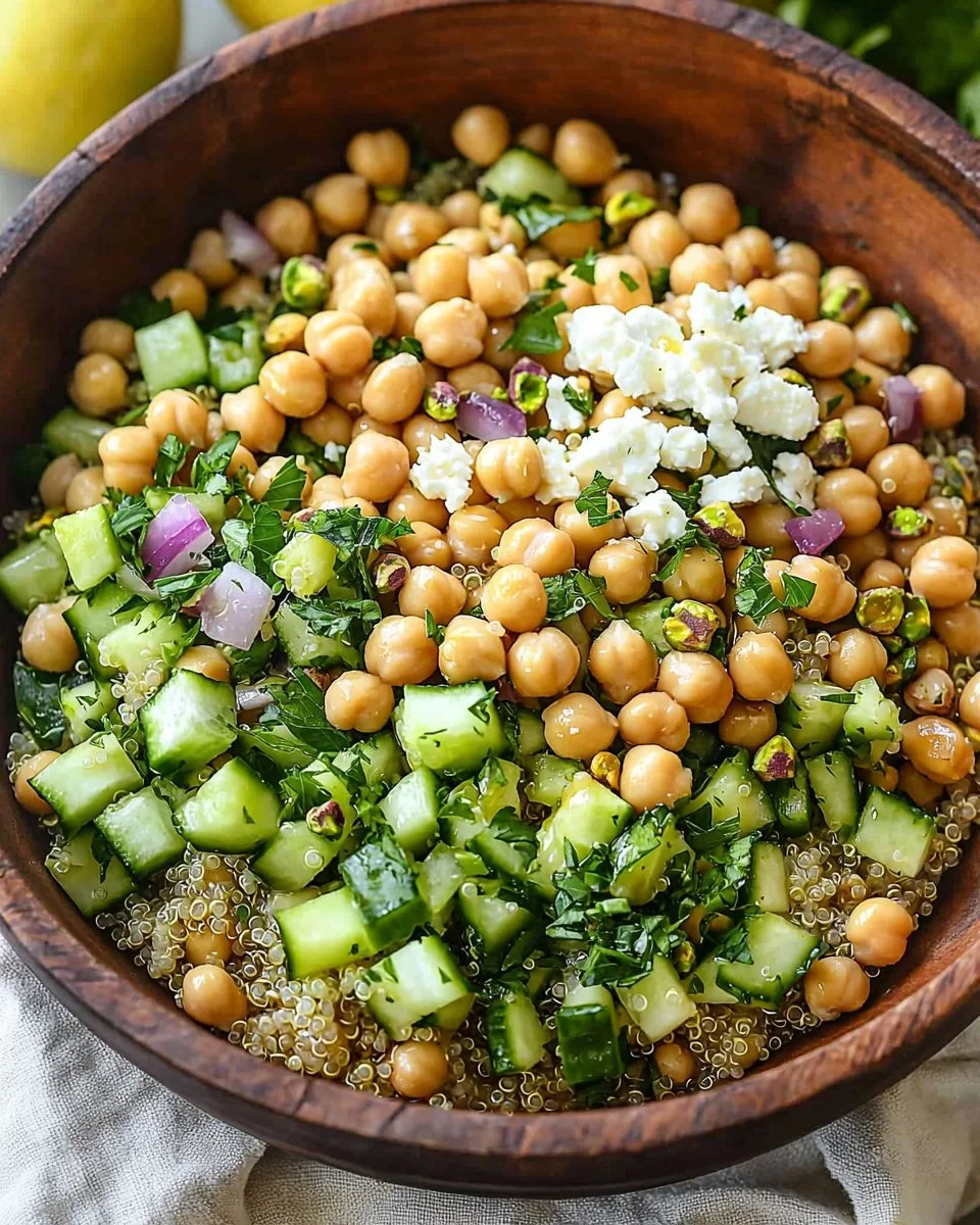 A colorful plate of Jennifer Aniston Salad featuring fresh vegetables and healthy ingredients.