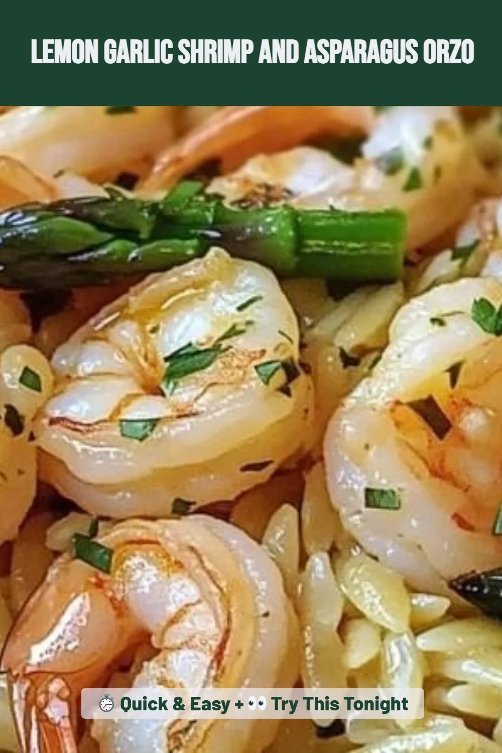 Lemon Garlic Shrimp and Asparagus Orzo
