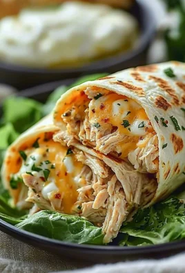 Low Carb Cheesy Garlic Chicken Wraps served on a plate with fresh herbs