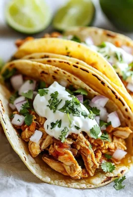 Delicious Mexican chicken street tacos served with fresh toppings