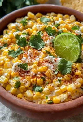 Delicious Mexican Street Corn Dip in a bowl with garnishes