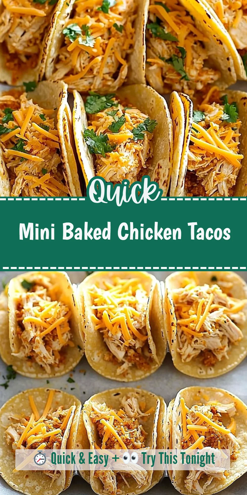 Mini Baked Chicken Tacos