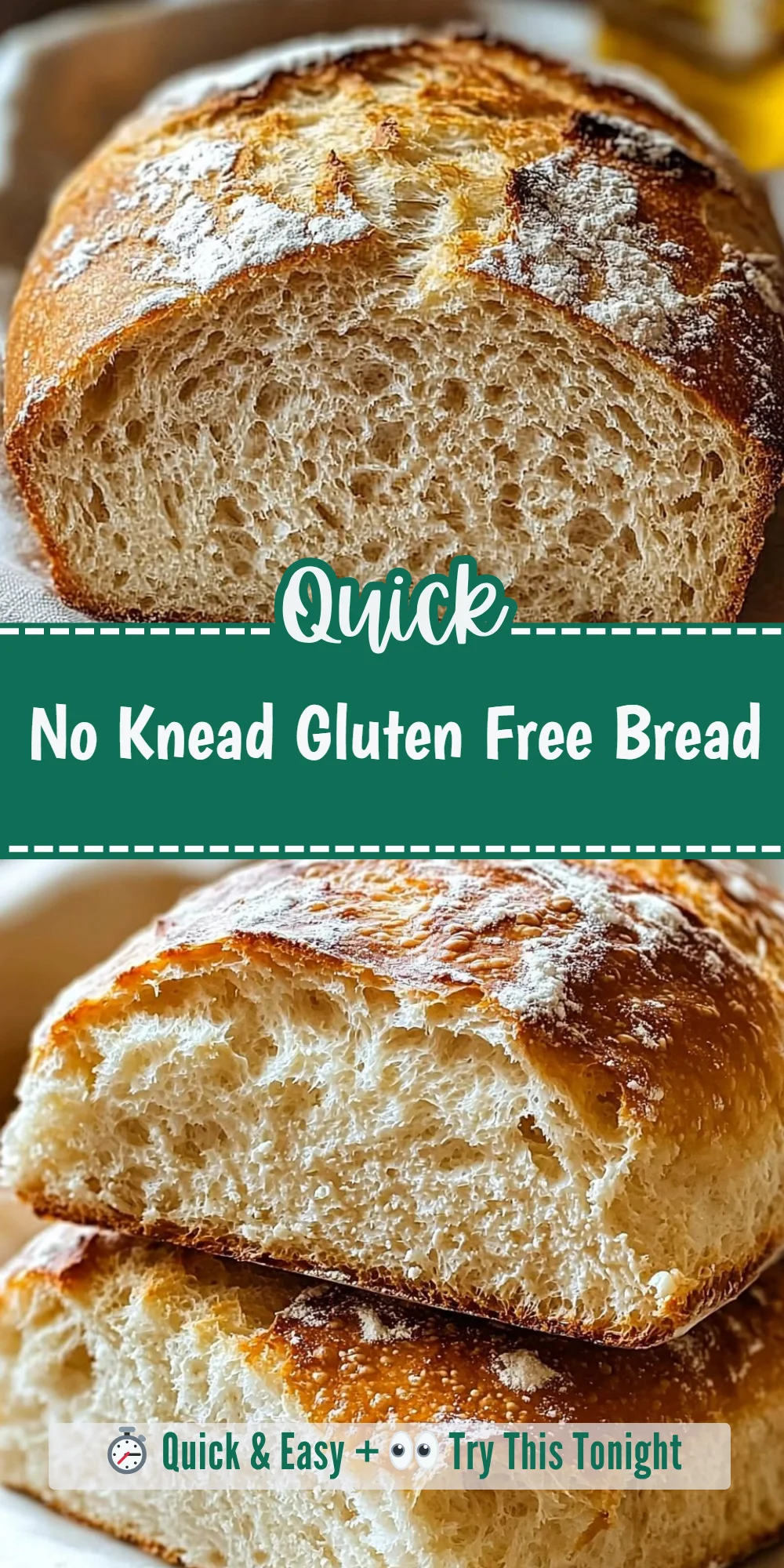 No Knead Gluten Free Bread