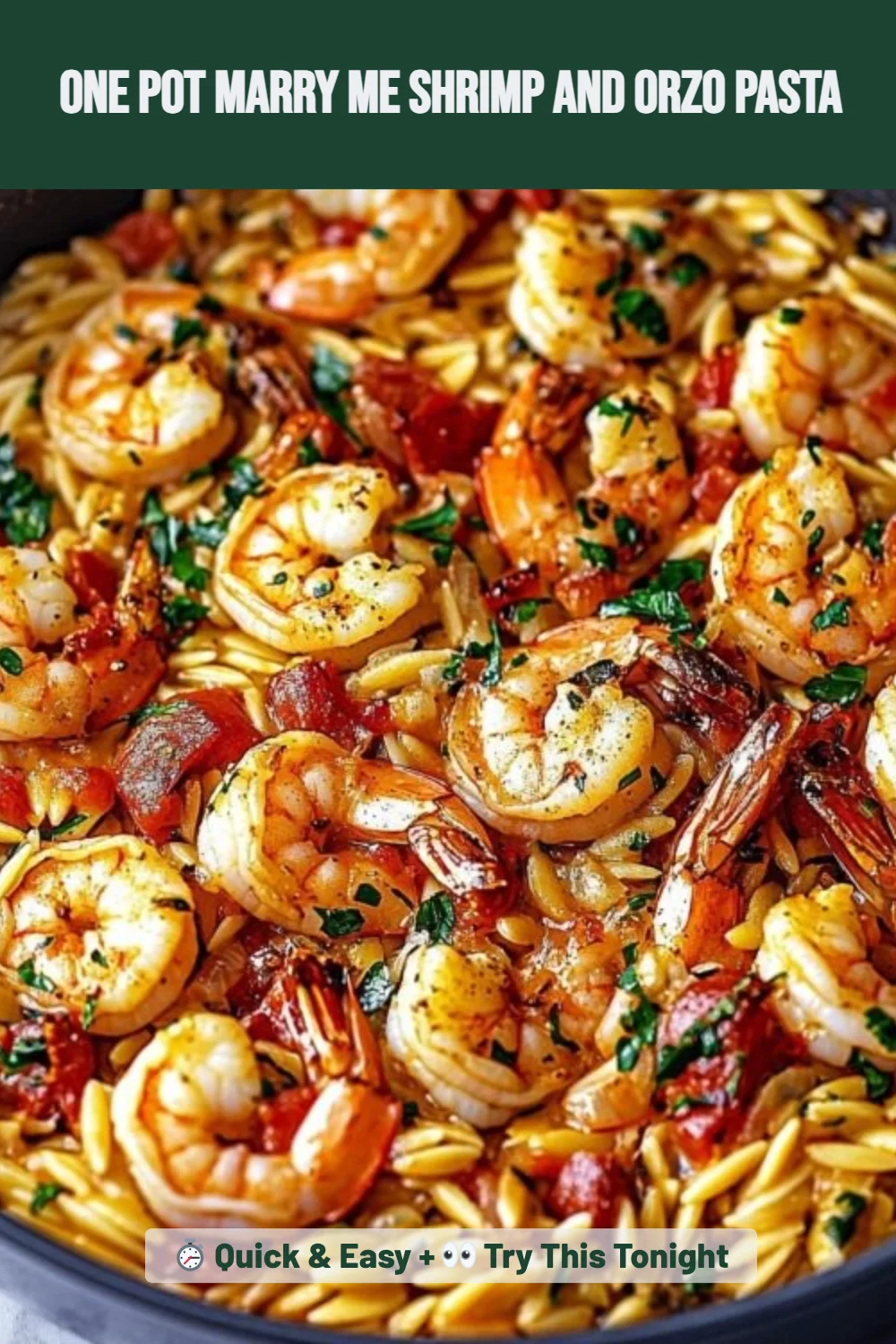 One Pot Marry Me Shrimp and Orzo Pasta