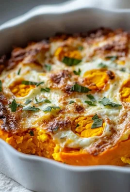 Protein-packed sweet potato egg casserole topped with herbs and spices.
