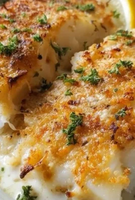 Quick baked cod topped with mayo and parmesan, a tasty seafood dish.