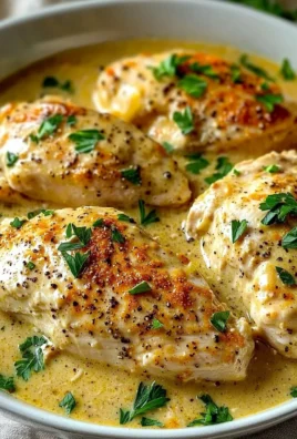 Ranch Chicken cooked in a Crock Pot, garnished and ready to serve.