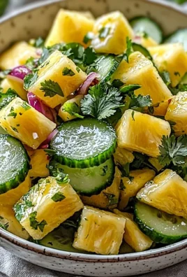Refreshing Pineapple Cucumber Salad with vibrant colors and fresh ingredients