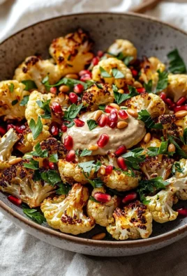 Delicious roasted cauliflower tahini salad served in a bowl with fresh greens.