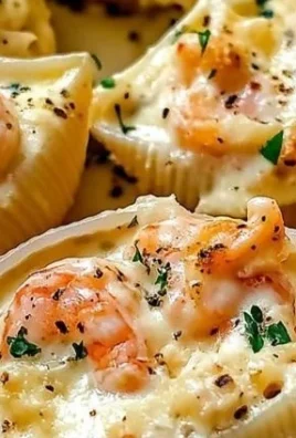 Delicious Seafood Stuffed Shells filled with shrimp and crab in creamy sauce