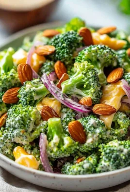 Delicious and simple keto broccoli salad with fresh ingredients