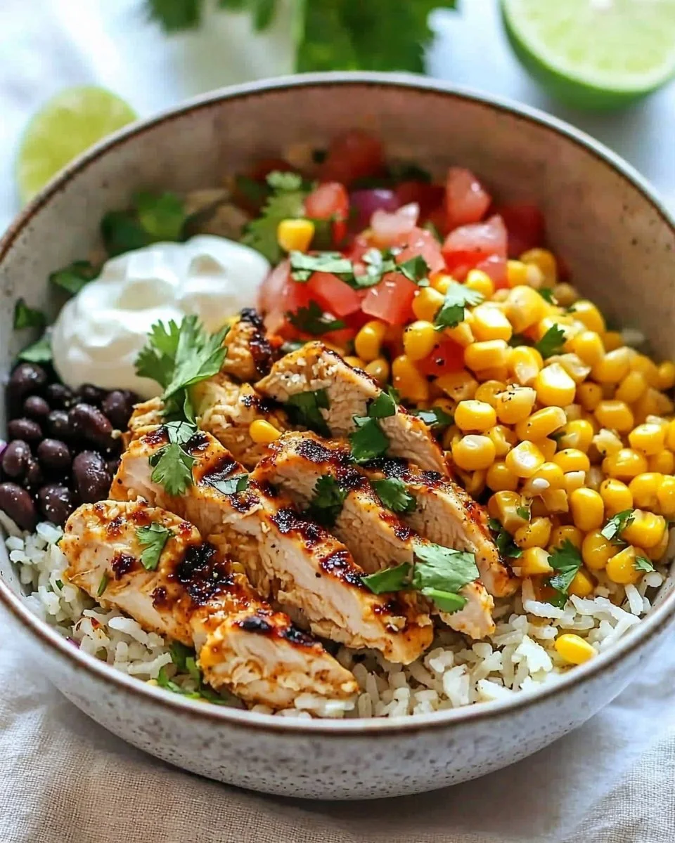 Street Corn Chicken Rice Bowl
