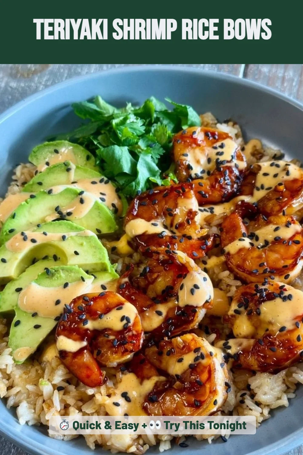 Teriyaki Shrimp Rice Bows