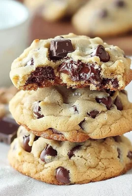 Ultra thick and chewy chocolate chip cookies on a plate