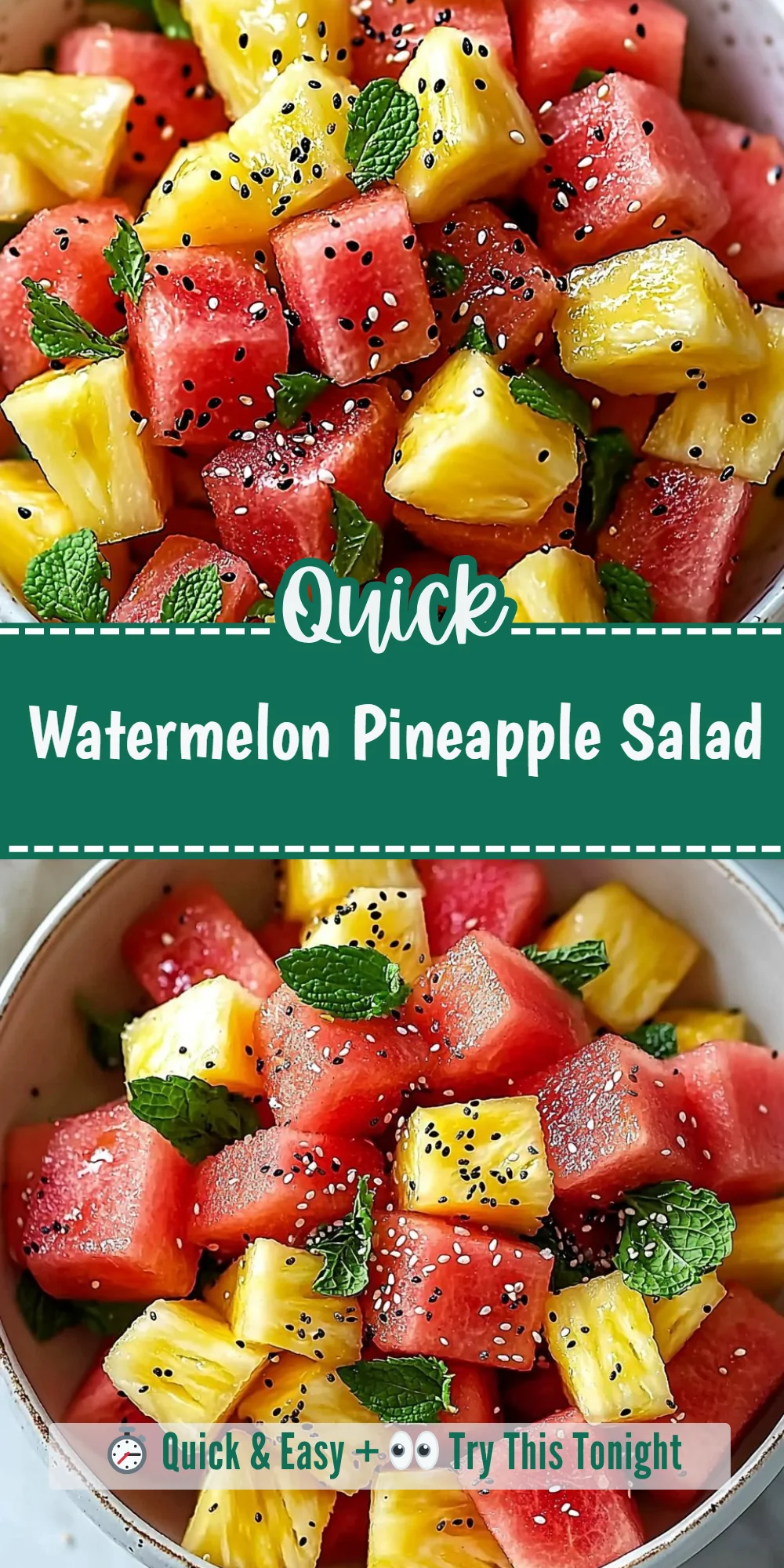 Watermelon Pineapple Salad