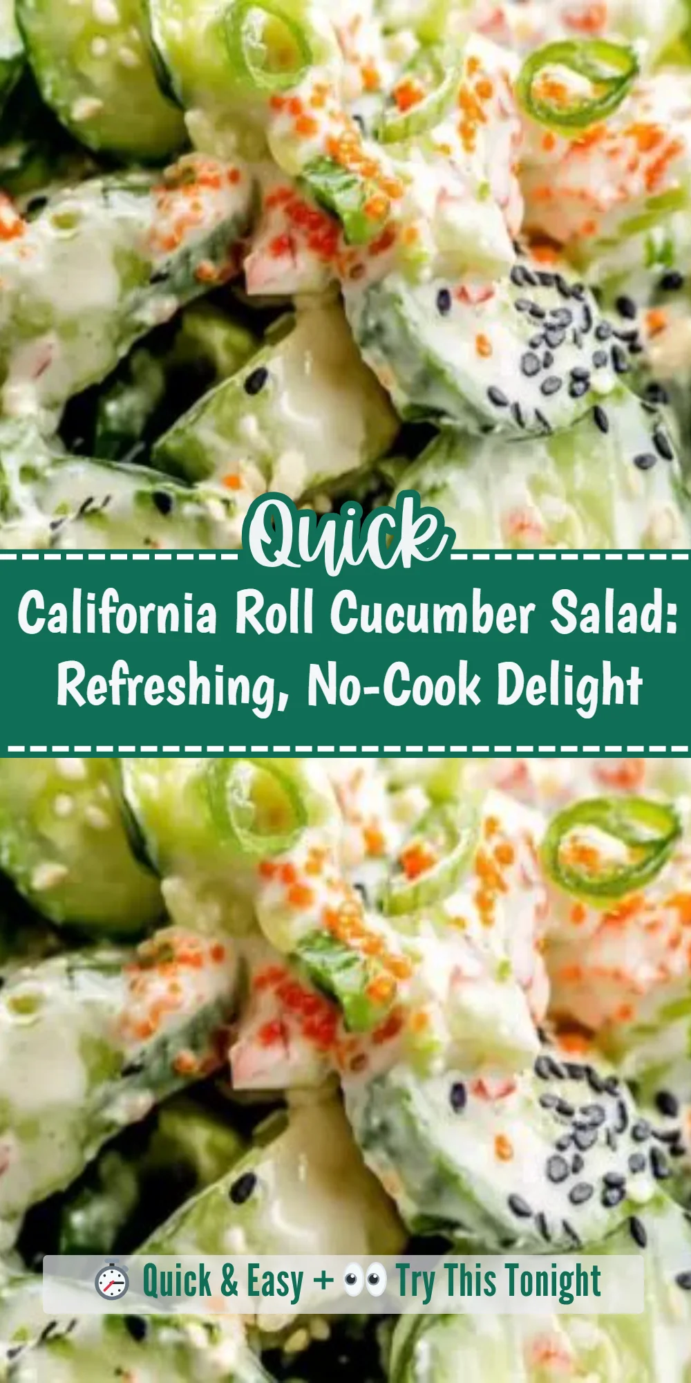 California Roll Cucumber Salad: Refreshing, No-Cook Delight