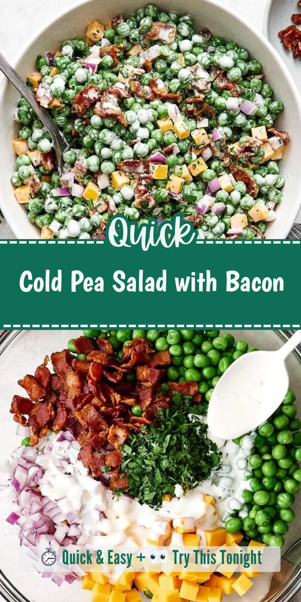 Cold Pea Salad with Bacon